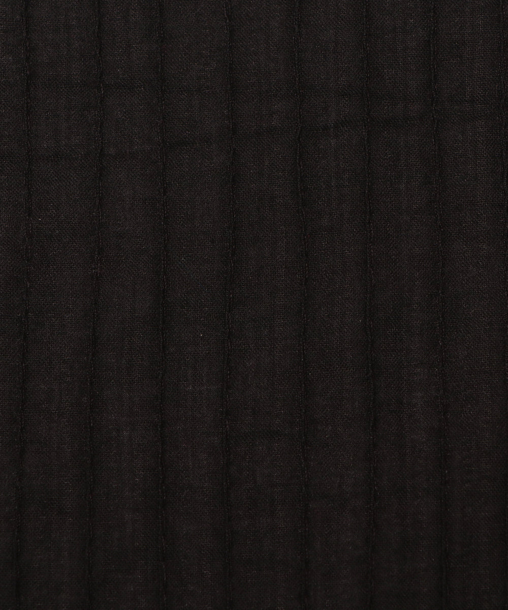 Black Colour Pintucks Pattern Cotton Fabric ( 1 Meter)