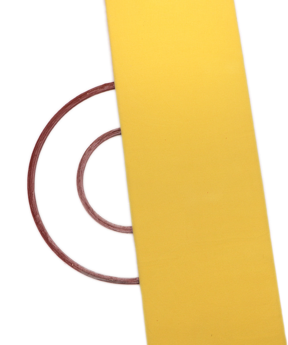 Yellow Colour Plain Cotton Rib Hosiery Fabric