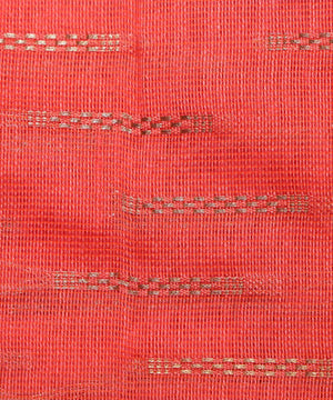 red geometric pattern chanderi silk fabric