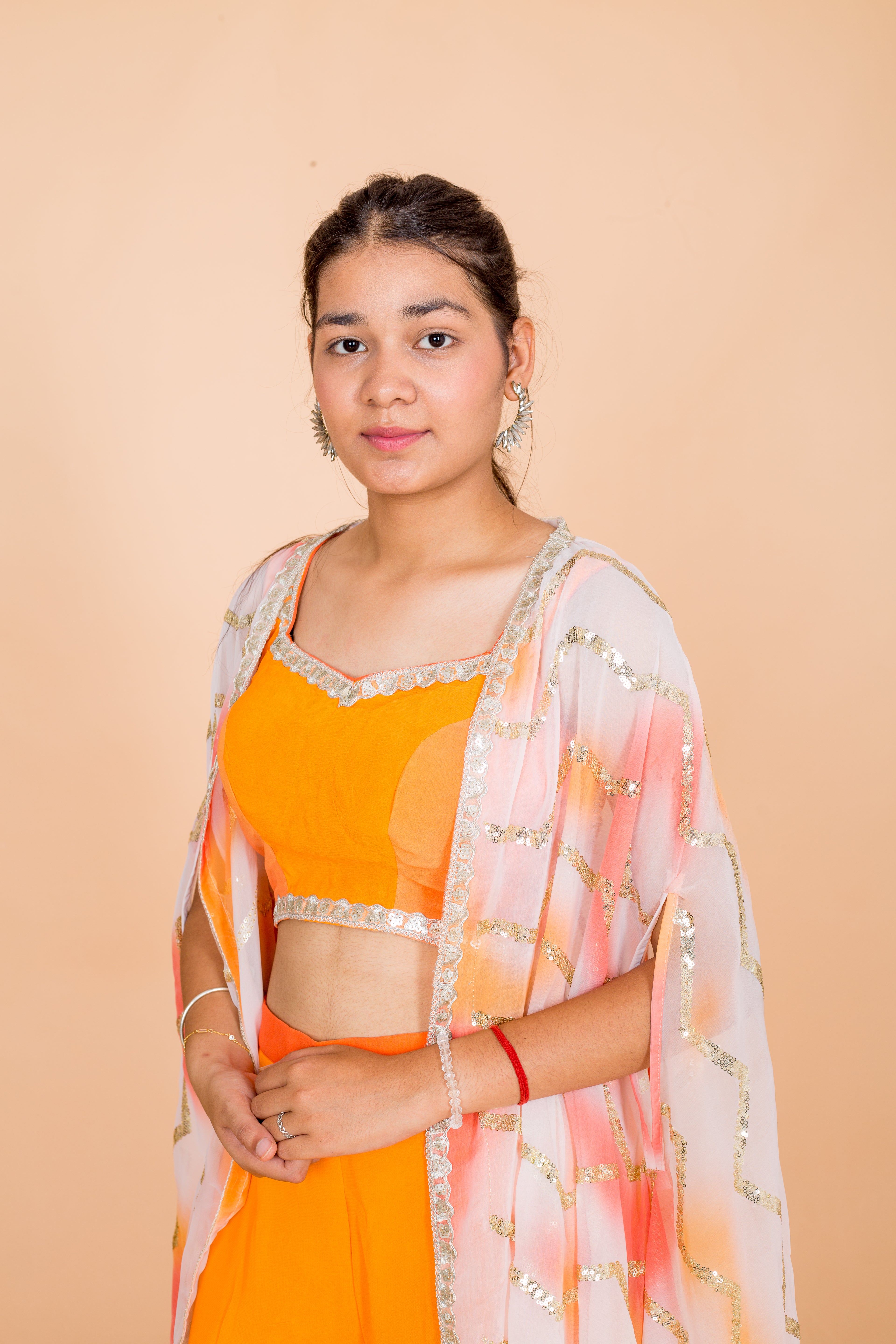 Orange Two Tone Womens Co ords Set