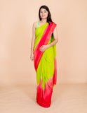 Scarlet Green Georgette Ombre Designer Womens Saree