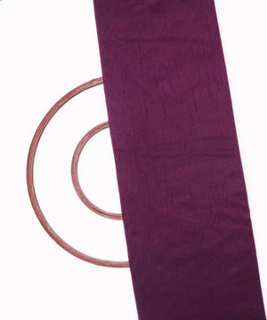 burgundy colour plain raw silk