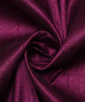 burgundy colour plain raw silk