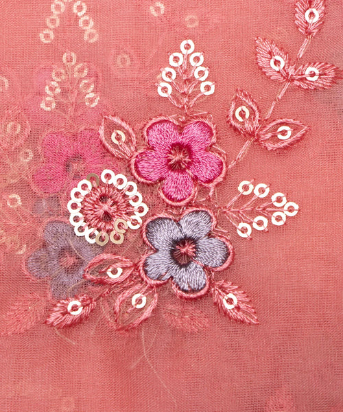Floral Embroidery Organza Fabric Online