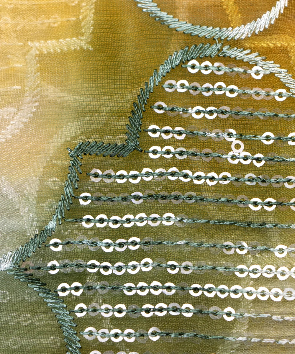 Tie Dye Print Embroidery Fabric