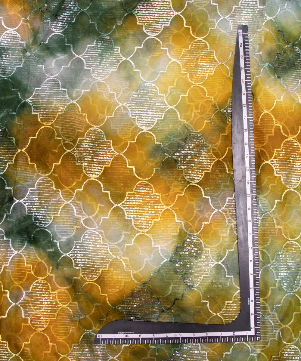 Tie Dye Print Embroidery Fabric