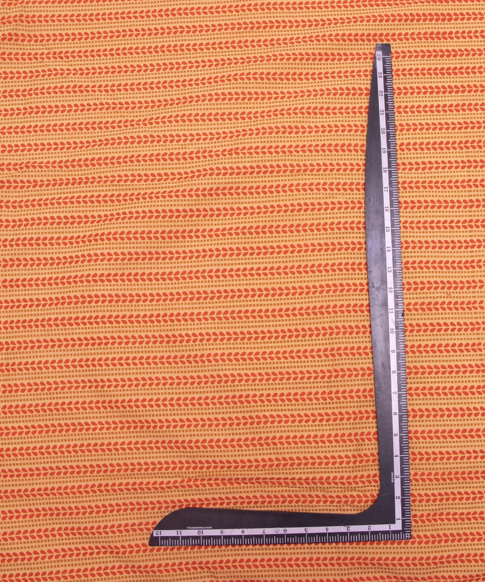 Yellow Color Floral Print Cotton Unstitched Suit Pieces