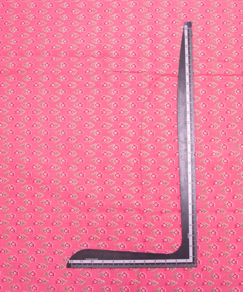 4.4 Metres Rustic Pink & Grey Check Cotton Blend Fabric - Medium Weight For Sewing & Fashion
