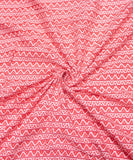 Peach Pink  Floral Printed Cotton Fabric