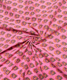 Light Pink Floral Printed Cotton Fabric