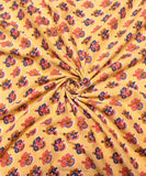 Light Yellow Floral Printed Cotton Fabric