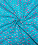 Light Blue Buti Printed Cotton Fabric