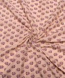 Beige Buti Print Cotton Fabric