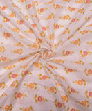 Cream Floral Cotton Fabric