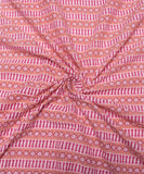 Rose Pink Geometric Cotton Fabric