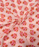 Off White Floral Print Cotton Fabric