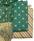 Green Bandhani Print Cotton Suit