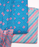 Blue Bandhani Print Cotton Suit