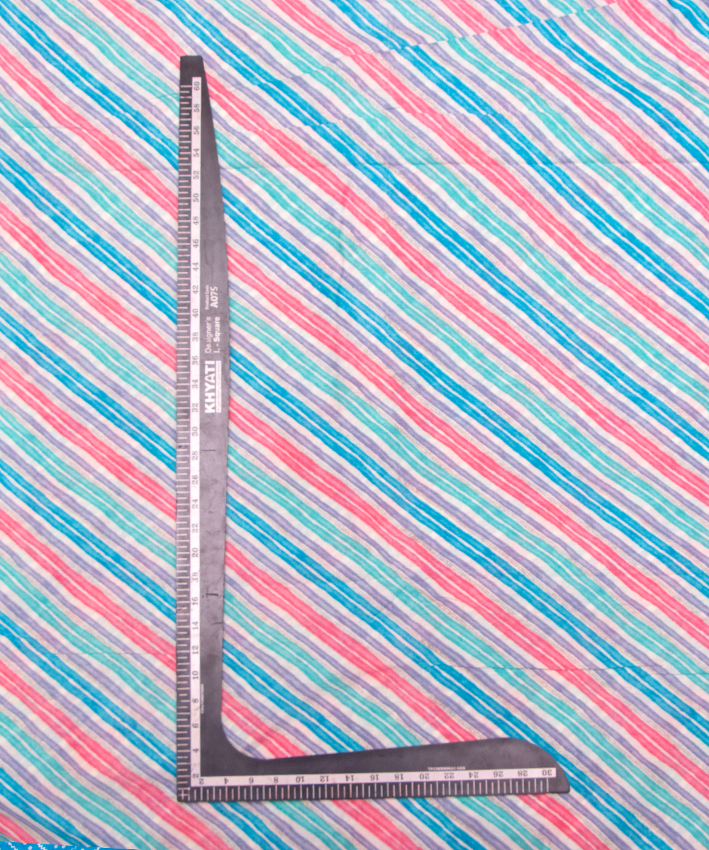 Blue Bandhani Print Cotton Suit