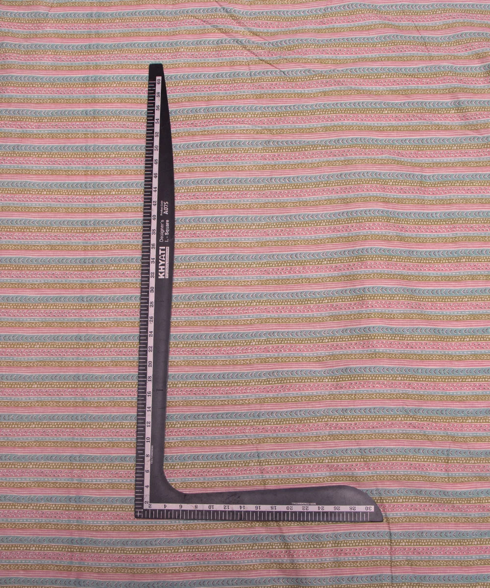 Off White Floral Print Cotton Suit