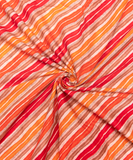Multi Color Stripe Print Cotton Fabric