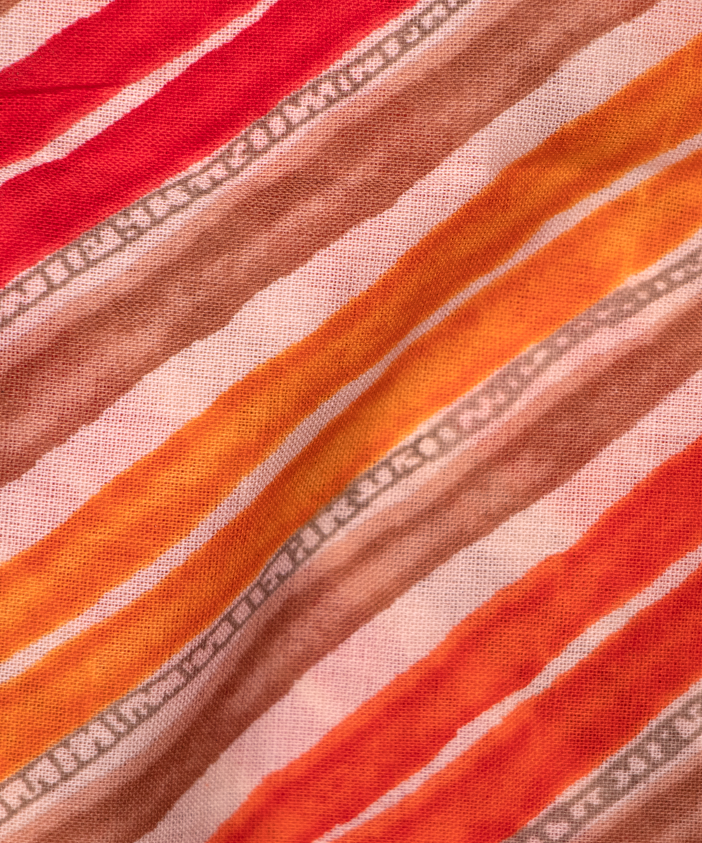 Multi Color Stripe Print Cotton Fabric