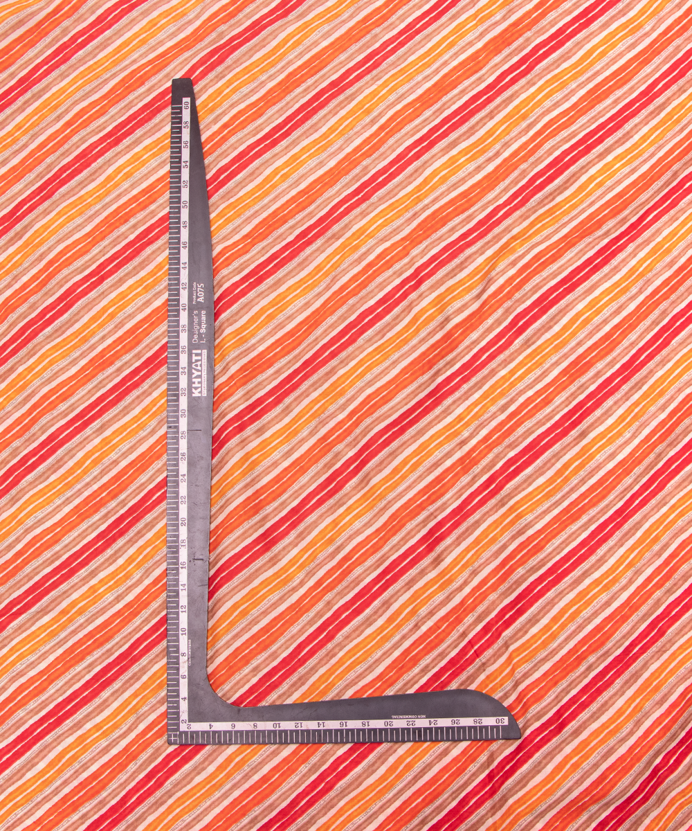 Multi Color Stripe Print Cotton Fabric