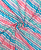 Multi Color Stripe Print Cotton Fabric