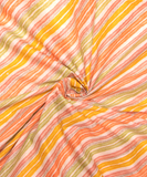Multi Color Stripe Print Cotton Fabric