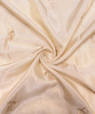 White-Golden Color Dyeable Tissue Silk Dupatta Fabric