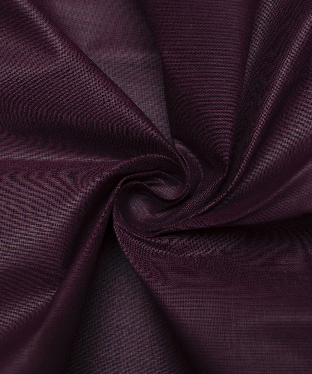 Wine Colour Plain Cotton Lining Fabric
