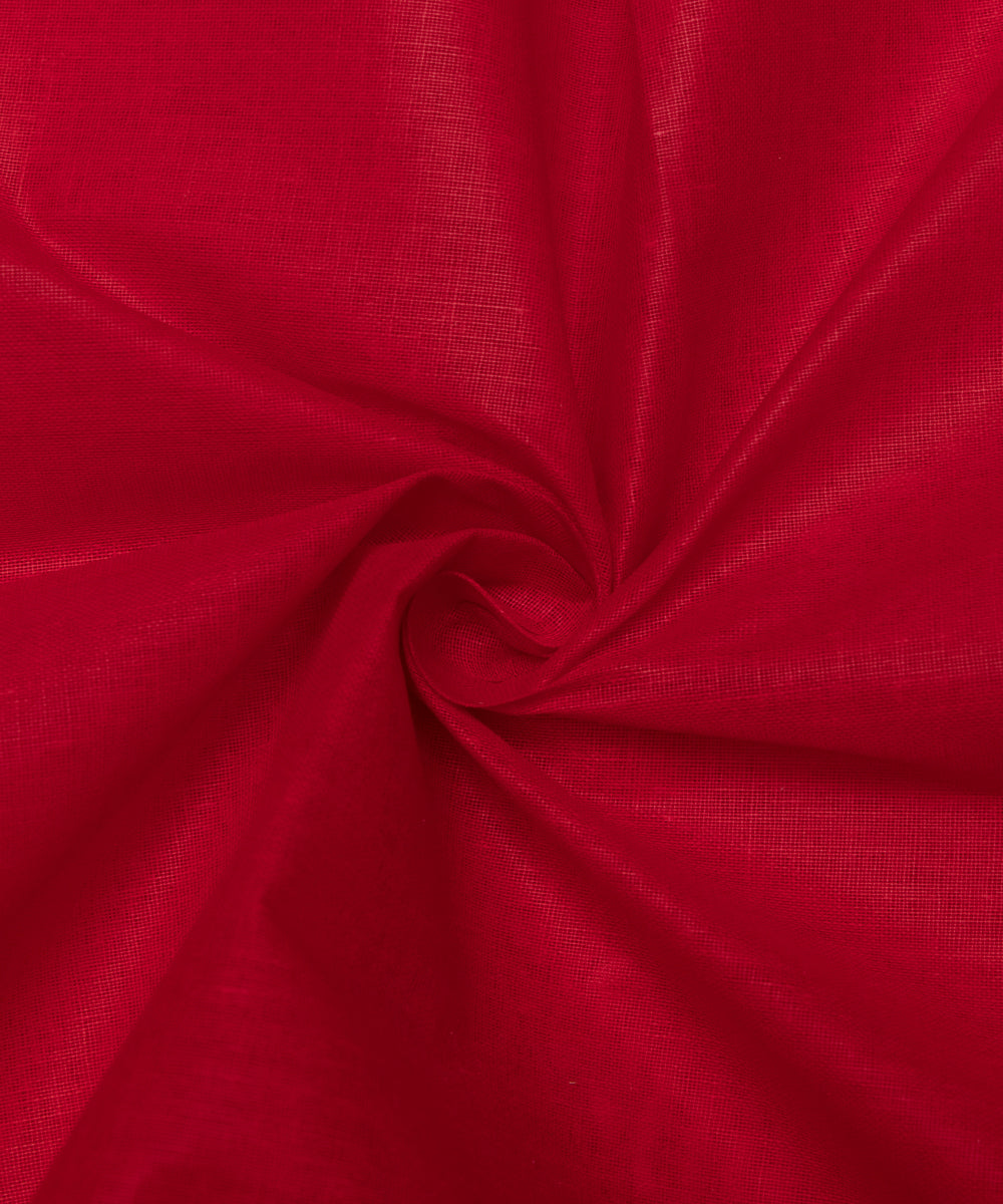 Red Colour Plain Cotton Lining Fabric