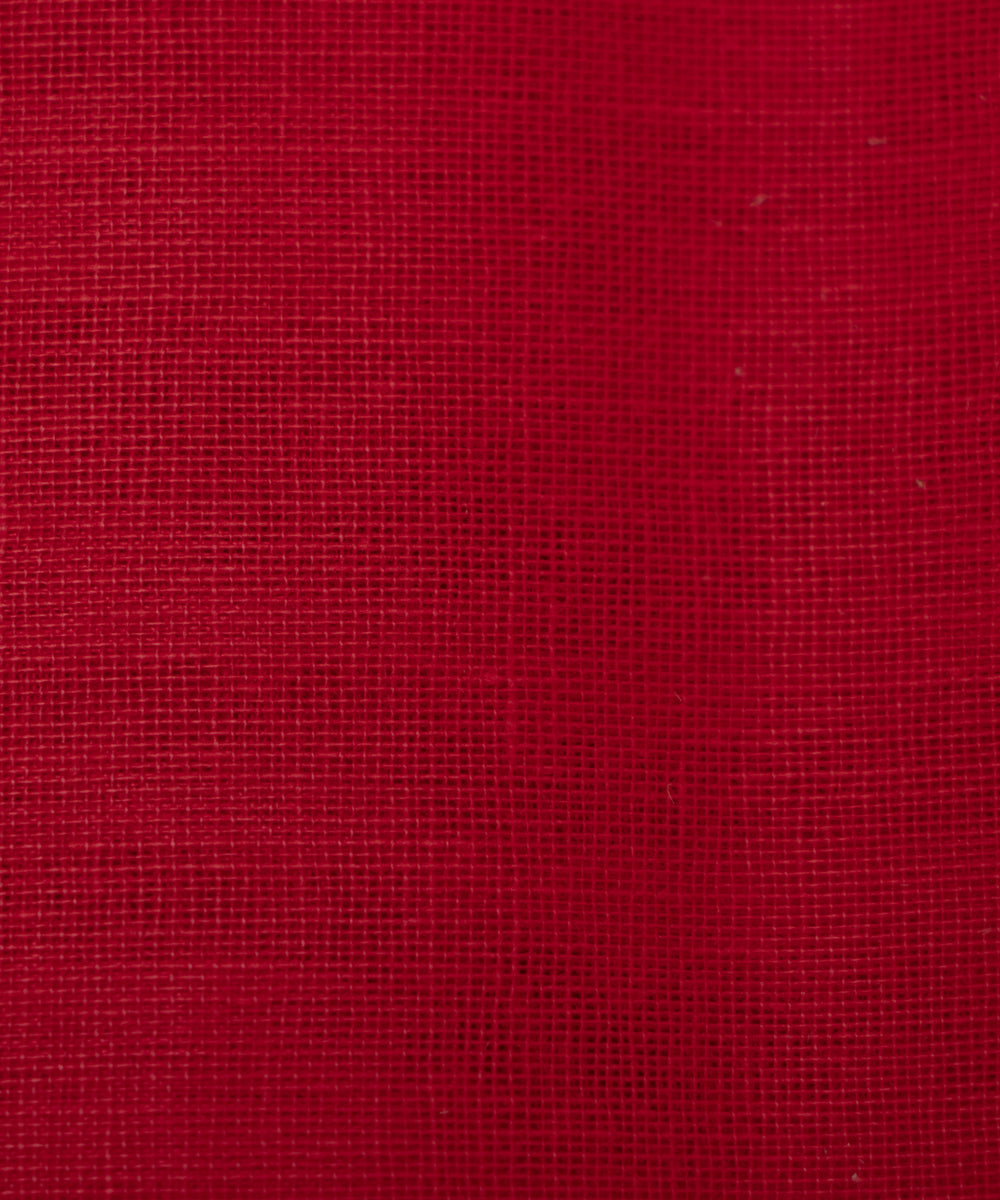 Red Colour Plain Cotton Lining Fabric