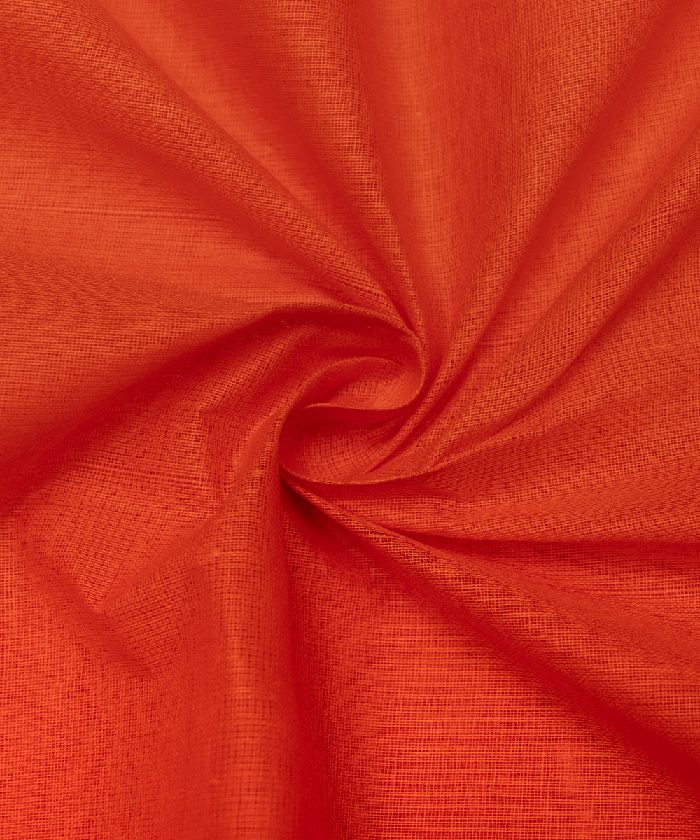 Dark Orange Colour Plain Cotton Lining Fabric