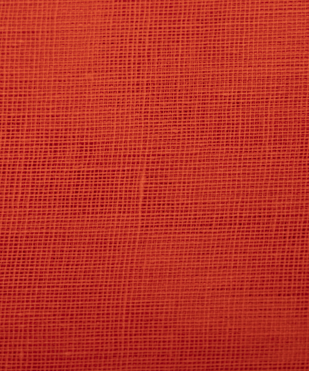 Dark Orange Colour Plain Cotton Lining Fabric