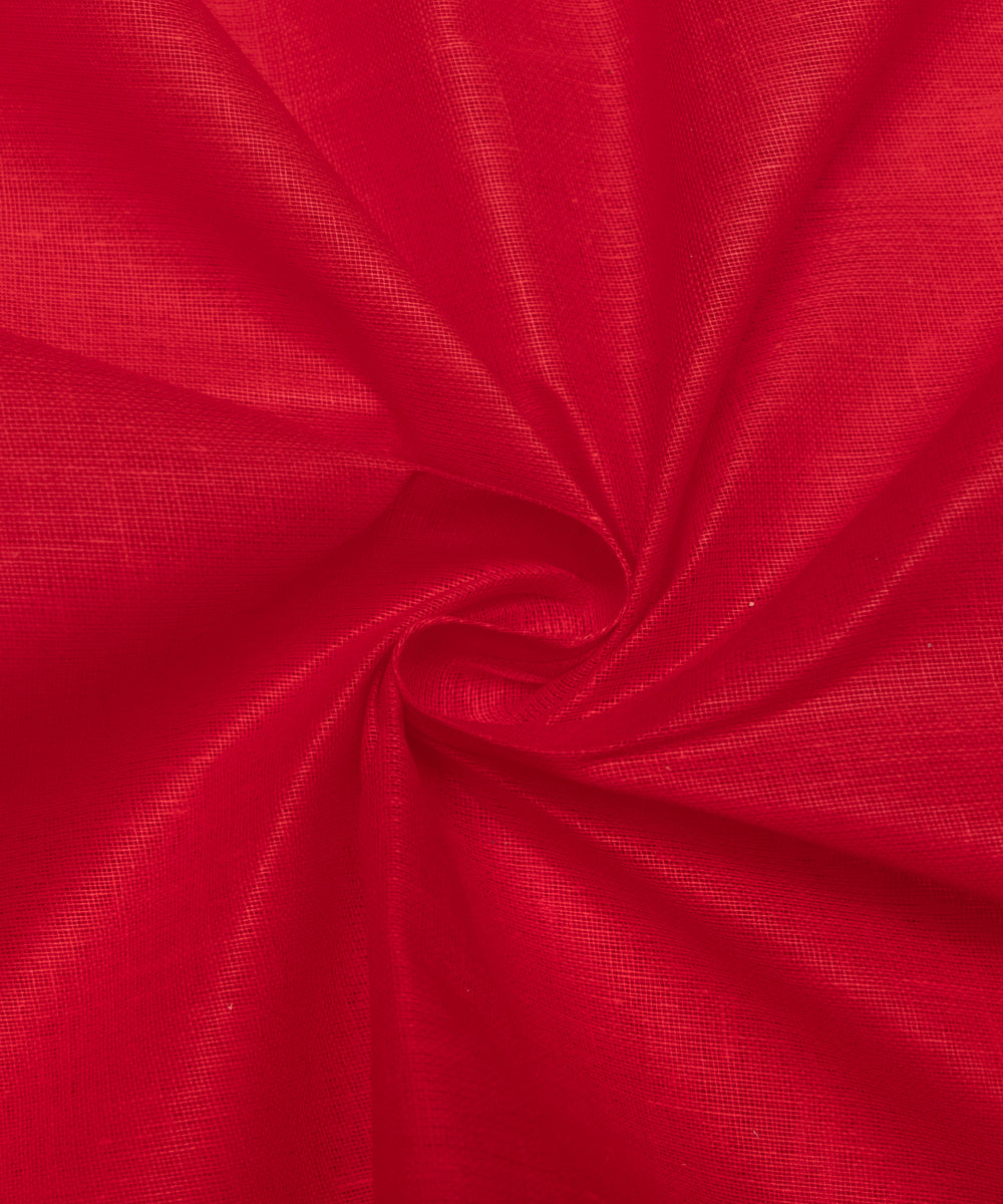Deep Red Colour Plain Cotton Lining Fabric