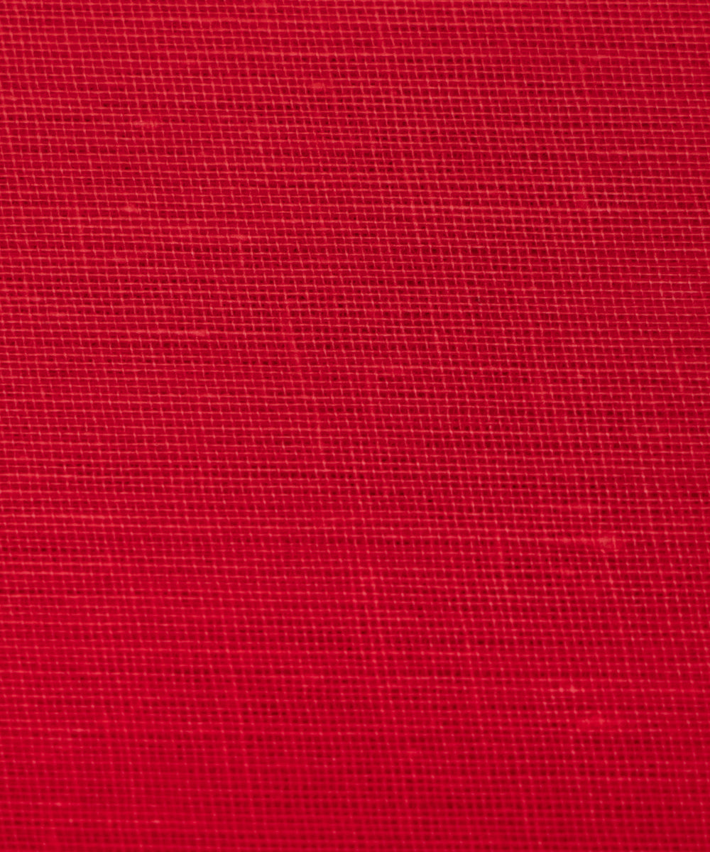 Deep Red Colour Plain Cotton Lining Fabric