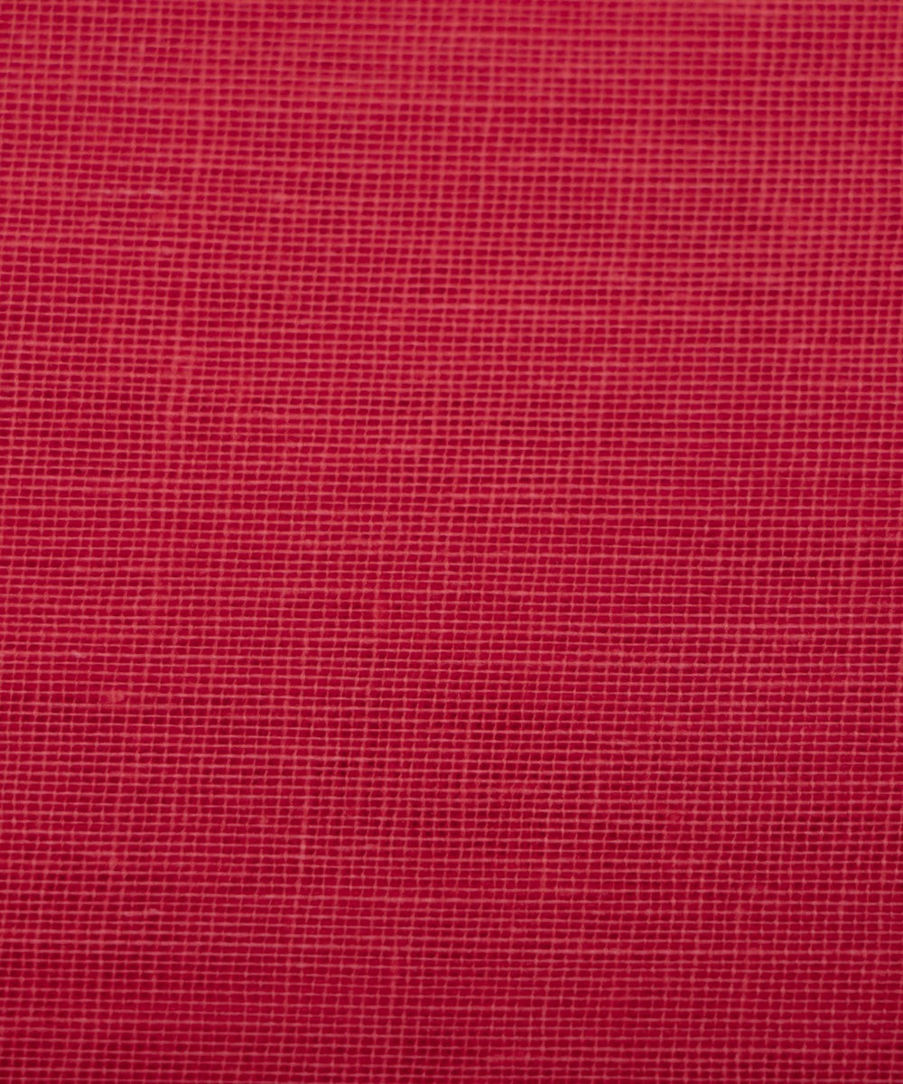 Coral Red Colour Plain Cotton Lining Fabric