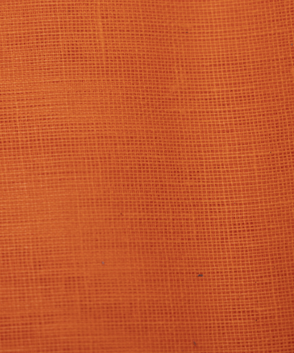 Orange Colour Plain Cotton Lining Fabric