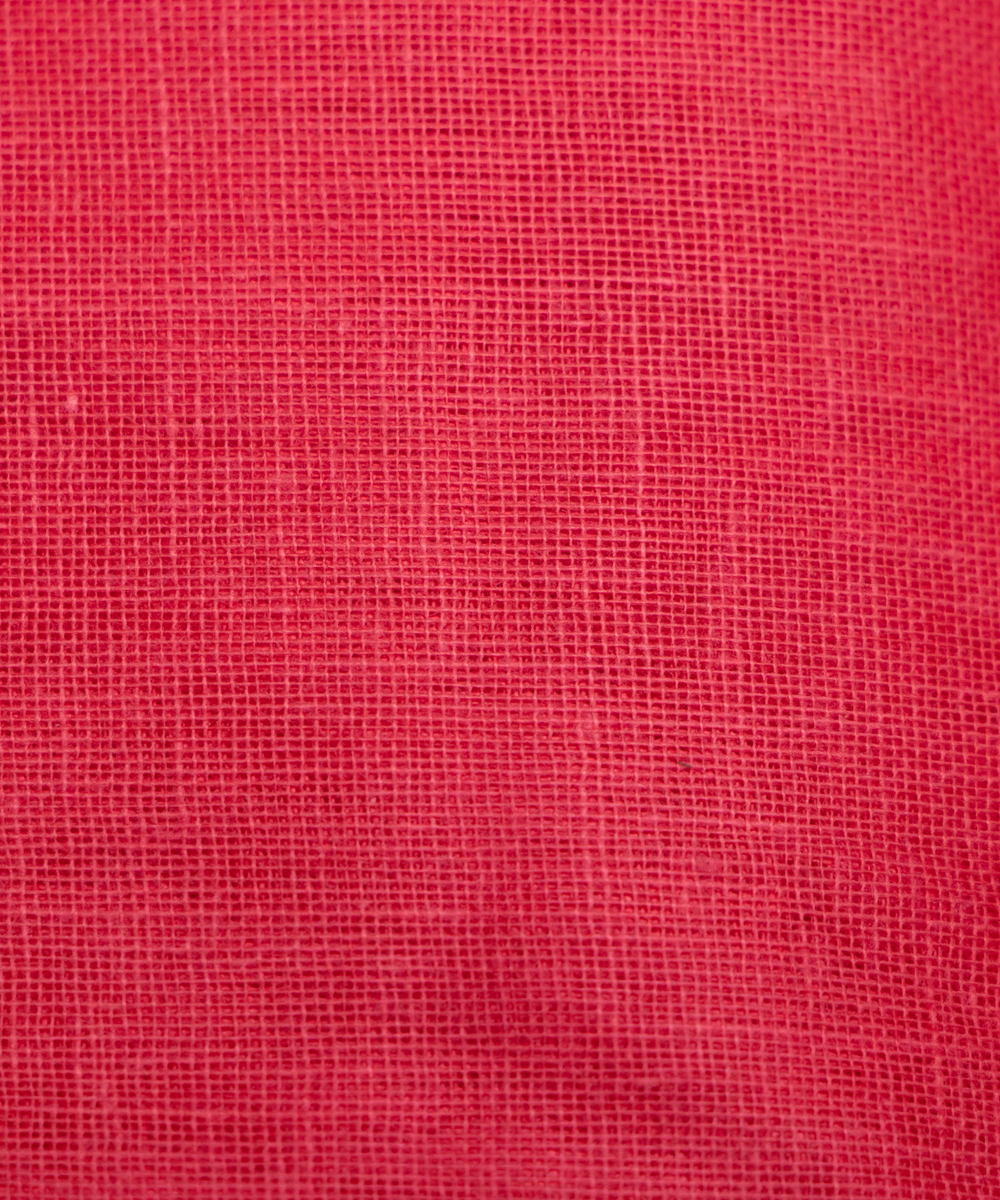 Coral Pink Colour Plain Cotton Lining Fabric