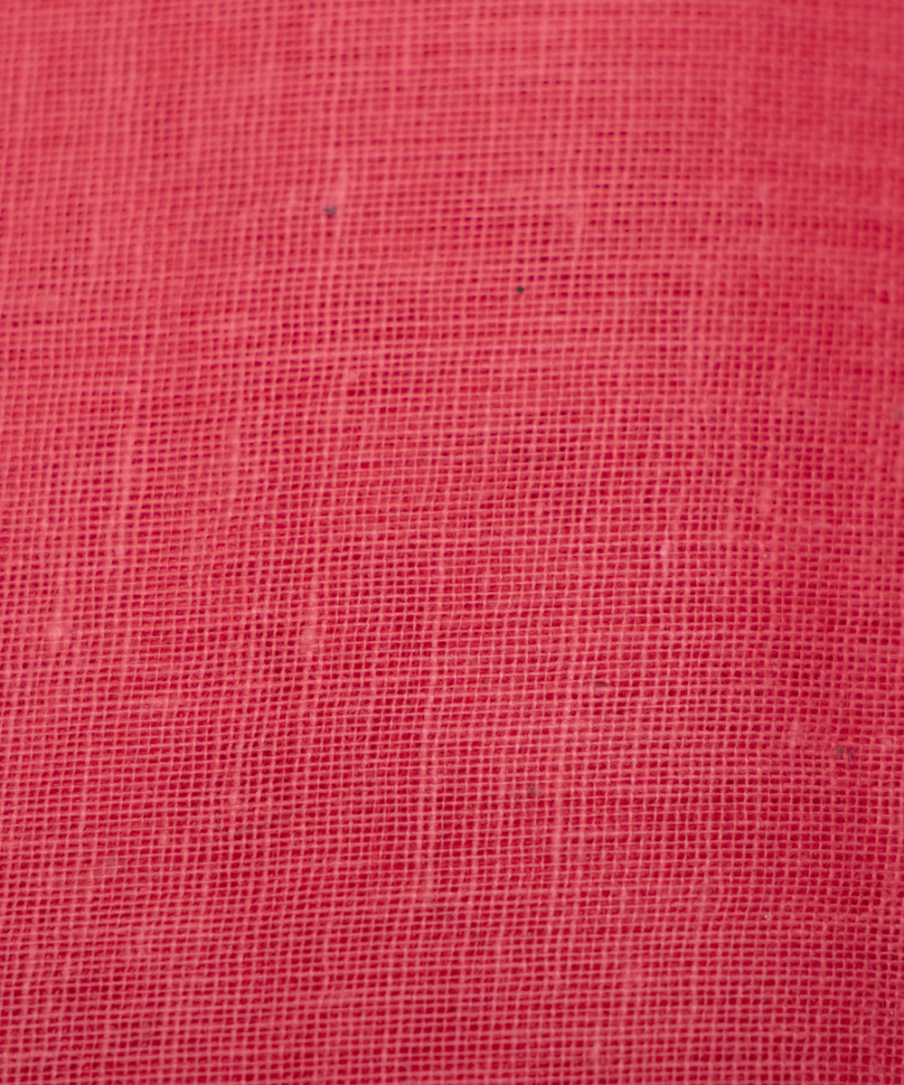 Coral Pink Colour Plain Cotton Lining Fabric