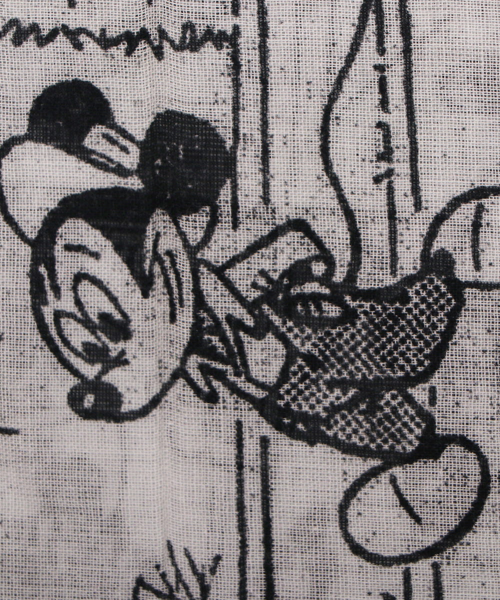 Black Colour Kids Print PC Cotton Fabric ( 1 Meter )