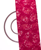 Carrot Colour Floral Print Organza Fabric