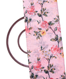Pastel Pink Colour Floral Print Chanderi Silk Fabric