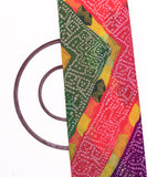 Pink Colour Bandhani Digital Print Georgette Fabric