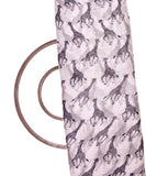 White Colour Giraffe Print Pure Chiffon Lurex Fabric
