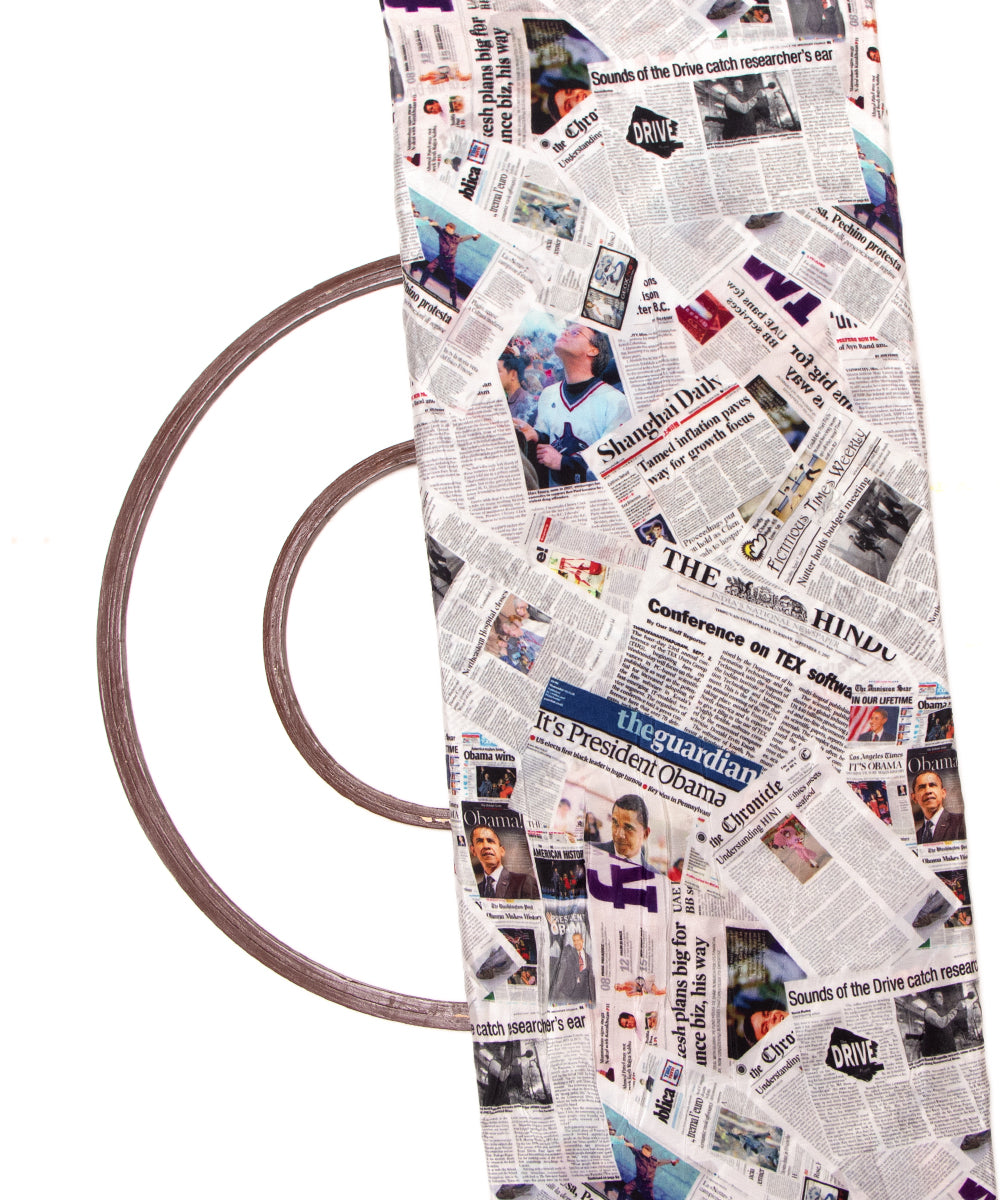 White Colour Abstract Print Pure Natural Crepe Fabric