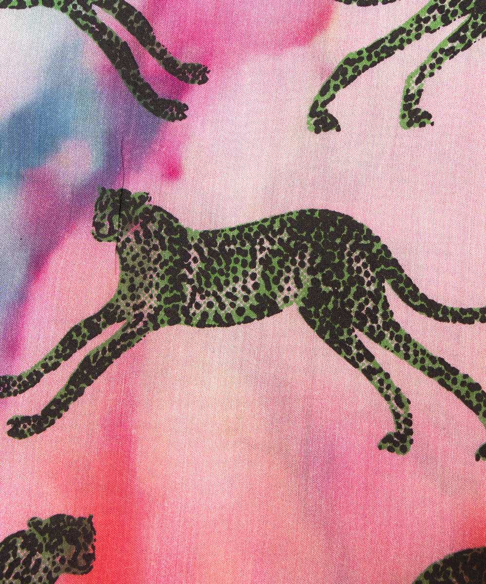 Multi Colour Animal Digital Printed Pure Muslin Fabric
