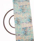 Sea Green Colour Floral Print Modal Chanderi Fabric