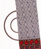 Off White Colour Traditional Print Modal Chanderi Fabric